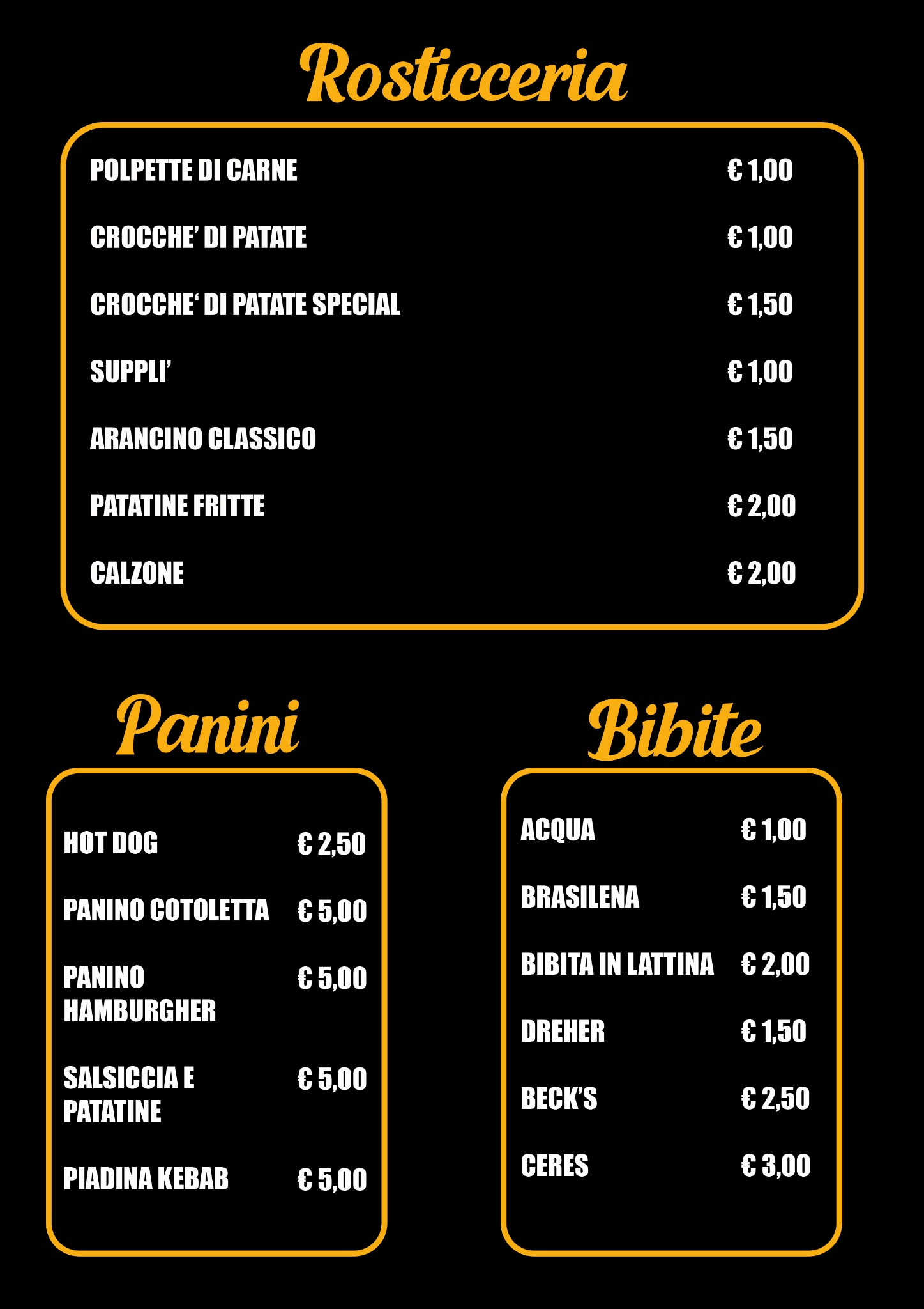 Menù Fantasy pizzeria pagina 2